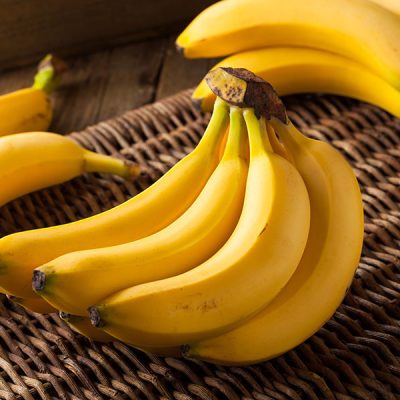 Raw Organic Bunch of Bananas Ready to Eat